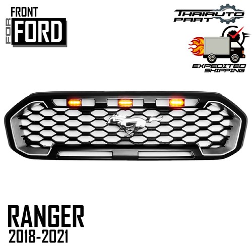 Grille grill black - amber, led