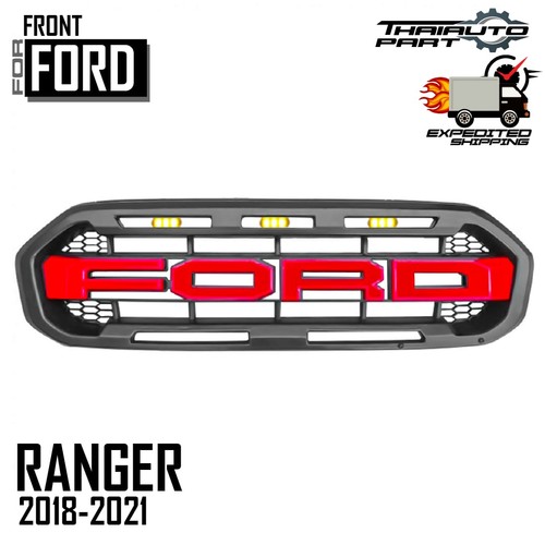 Front grille black red - grille, logo