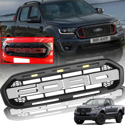 Front grille black white logo - white,