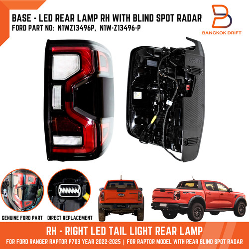 Right led tail light rear - right,