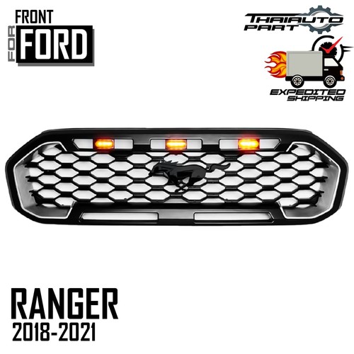 Grille front gloss black - black, amber