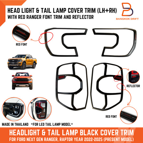 Black red headlight tail lamp - tail,