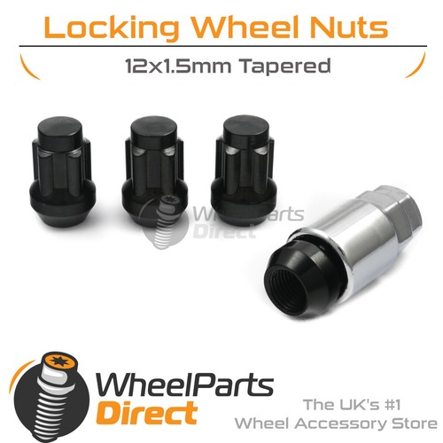 Black 12x1 lock nuts - lock, for