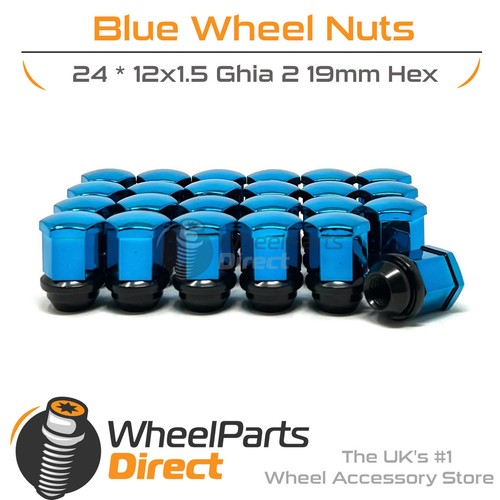 Wheel nuts 12x1 blue - nuts, (24)