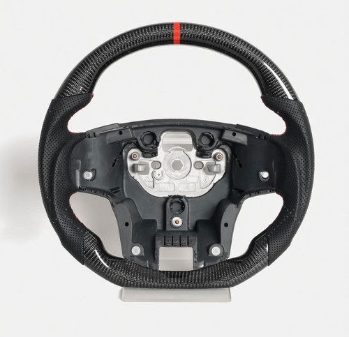 Carbon fiber leather steering - carbon,