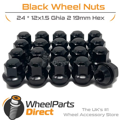 Wheel nuts 12x1 black - nuts, 12x1.5